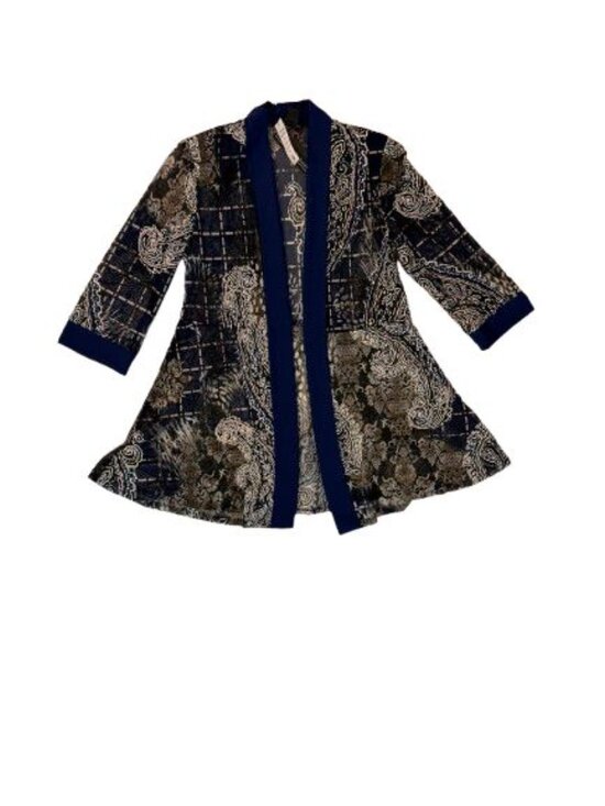 R&M Richards Jackets & Blazers - R&M Richards Paisley Open Front Jacket Size 10 NWT Elegant Layering Top
